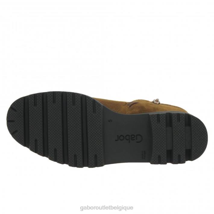 daim cognac chaussure TFD8212 Gabor femmes bottines chelsea newport