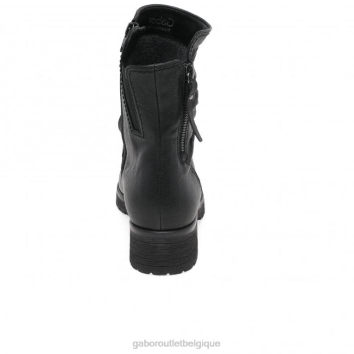 noir chaussure TFD8201 Gabor femmes bottes motard zola