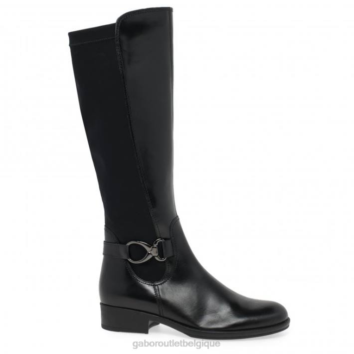 Cuir noir chaussure TFD8272 Gabor femmes bottes hautes abia