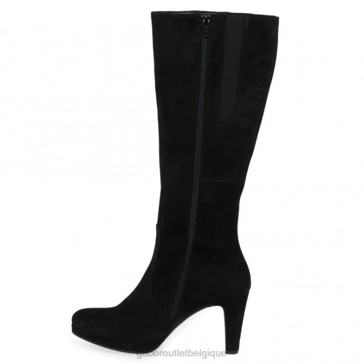 Suède noir chaussure TFD8280 Gabor femmes bottes hautes abeni