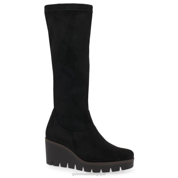 microvelours noir chaussure TFD8279 Gabor femmes bottes hautes unit m
