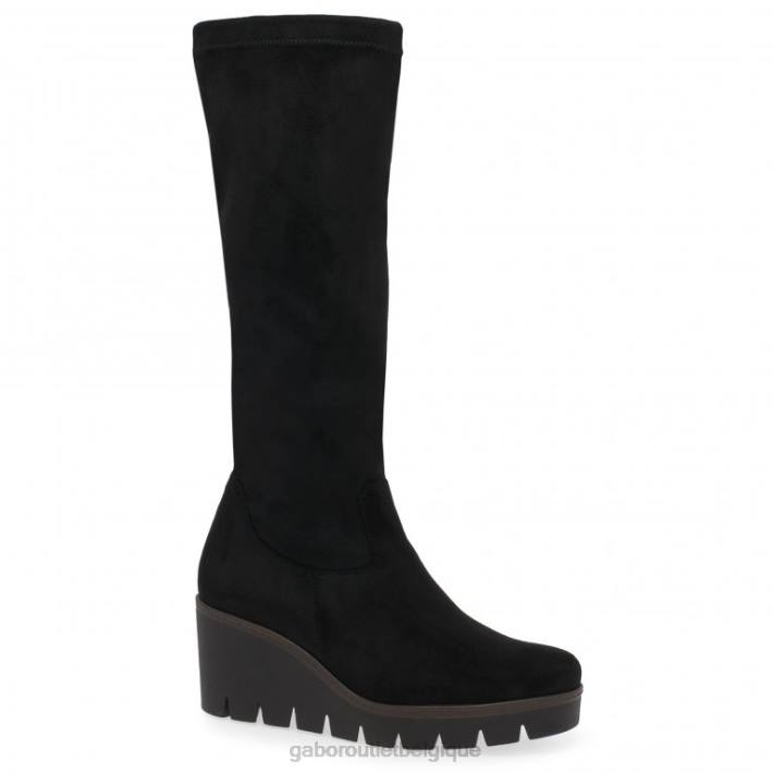 microvelours noir chaussure TFD8279 Gabor femmes bottes hautes unit m