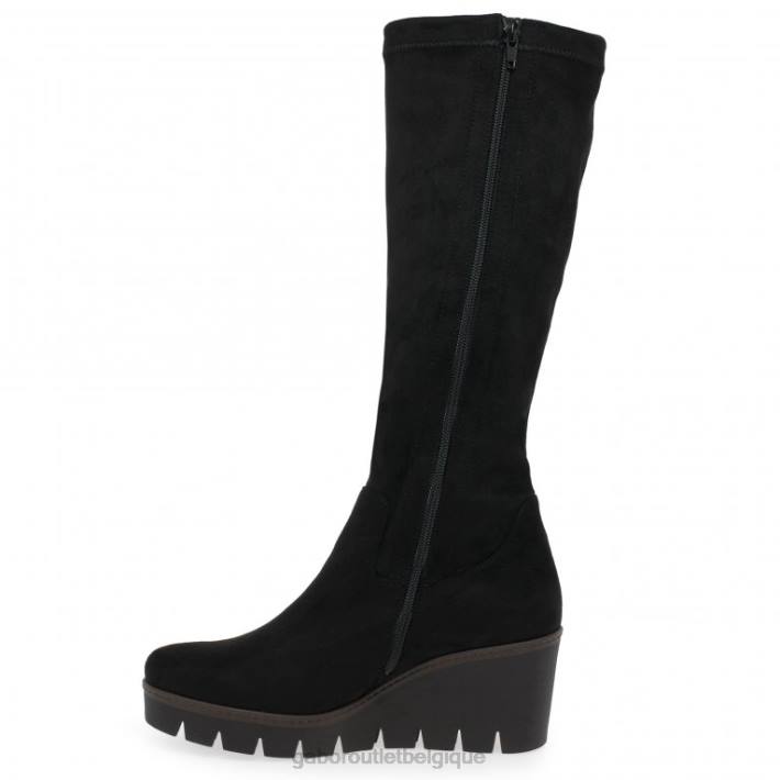 microvelours noir chaussure TFD8279 Gabor femmes bottes hautes unit m