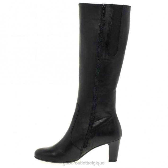 noir chaussure TFD8271 Gabor femmes peut-être des bottes hautes ajustées au genou