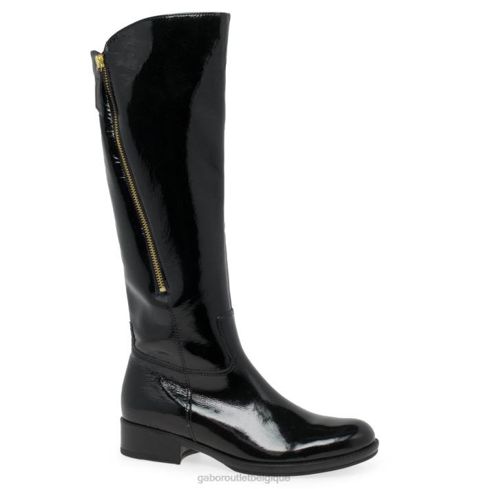 vernis noir chaussure TFD8281 Gabor femmes bottes hautes adelina