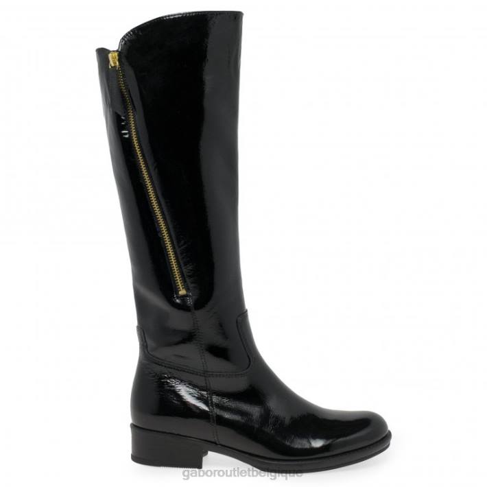 vernis noir chaussure TFD8281 Gabor femmes bottes hautes adelina