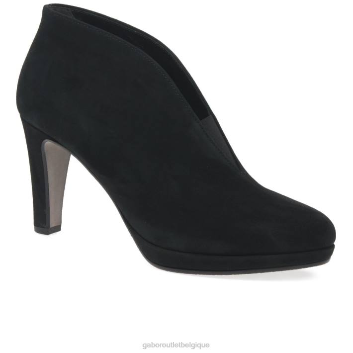 Suède noir chaussure TFD8218 Gabor femmes amien - bottines modernes à enfiler