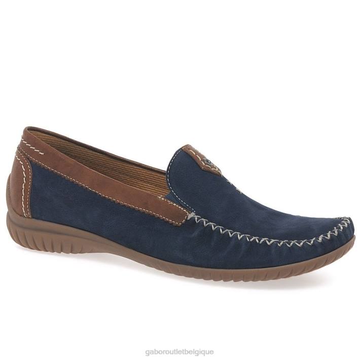 nubuck bleu marine/beige chaussure TFD8319 Gabor femmes mocassins sportifs californiens