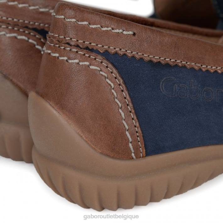 nubuck bleu marine/beige chaussure TFD8319 Gabor femmes mocassins sportifs californiens