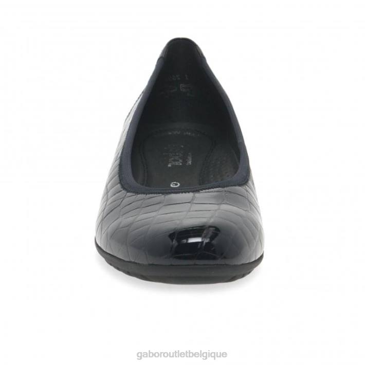 brevet de crocodile océanique chaussure TFD8104 Gabor femmes ballerines décontractées splash
