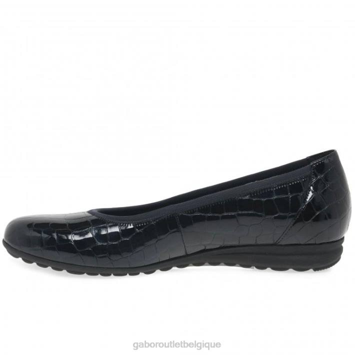 brevet de crocodile océanique chaussure TFD8104 Gabor femmes ballerines décontractées splash