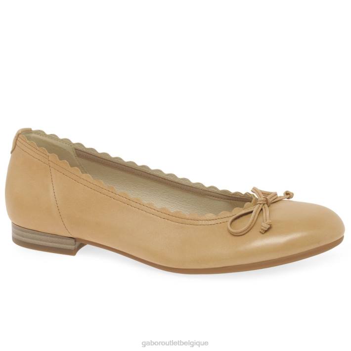 cuir de cacahuète chaussure TFD827 Gabor femmes ballerines conchita