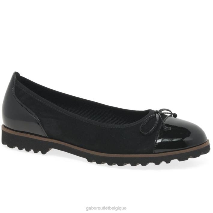 daim noir/vernis SS21 chaussure TFD815 Gabor femmes chaussures décontractées tentation
