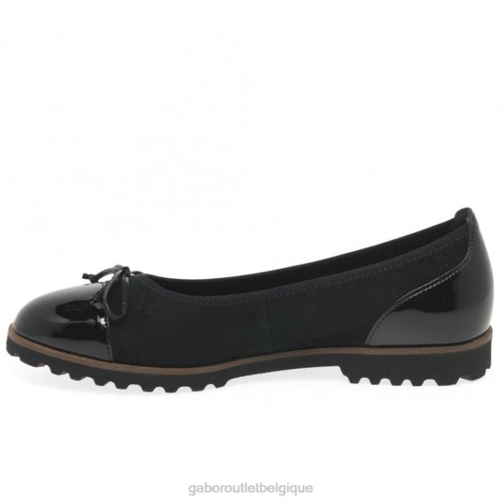 daim noir/vernis SS21 chaussure TFD815 Gabor femmes chaussures décontractées tentation