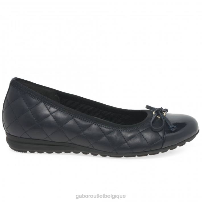 marine/brevet chaussure TFD813 Gabor femmes ballerines perce-neige