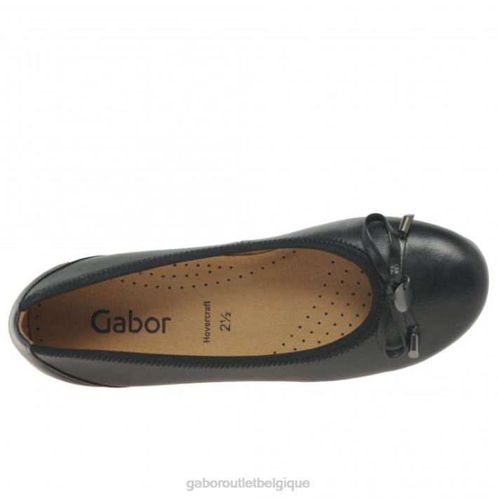 noir chaussure TFD822 Gabor femmes ballerines à anneau