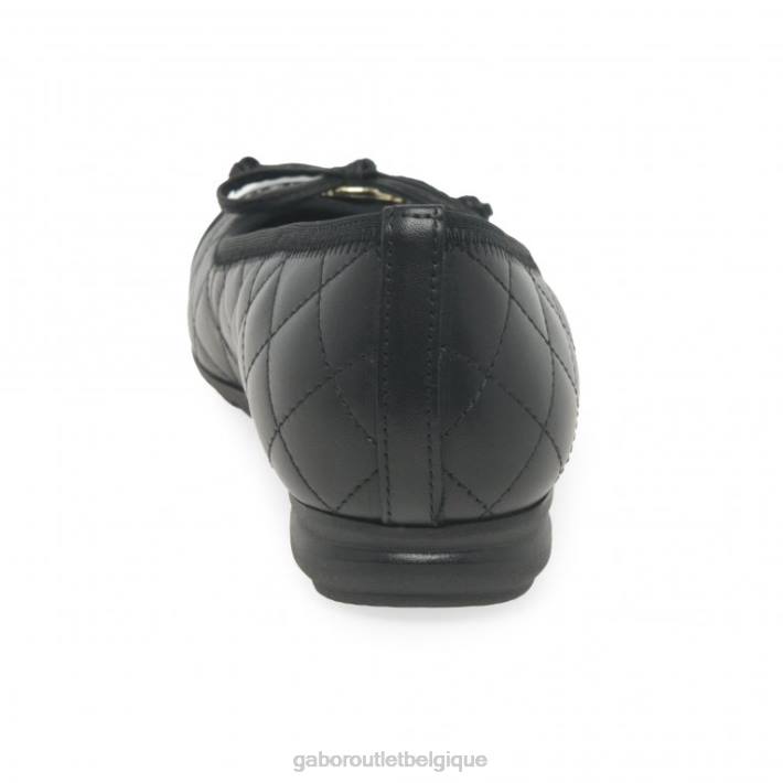 noir/vernis chaussure TFD814 Gabor femmes ballerines perce-neige