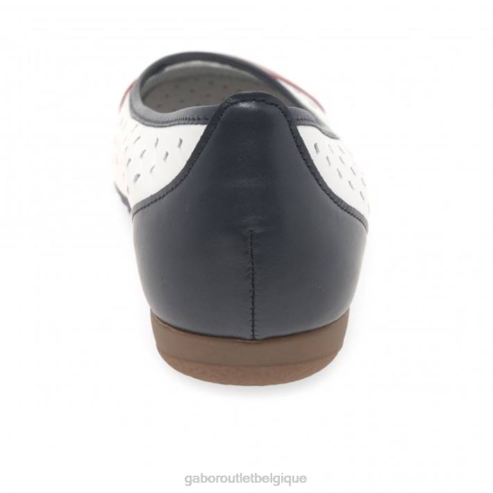 combi marin chaussure TFD879 Gabor femmes chaussures décontractées à volants et détails perforés