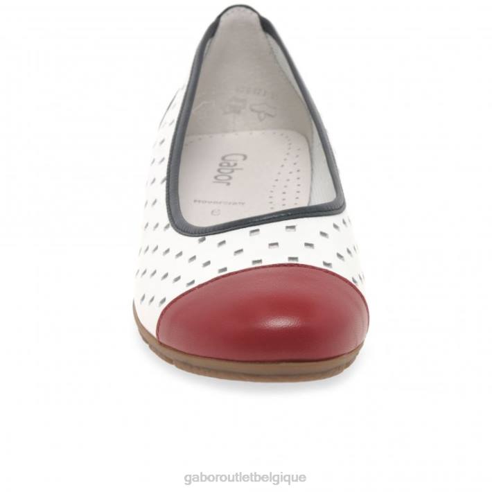 combi marin chaussure TFD879 Gabor femmes chaussures décontractées à volants et détails perforés