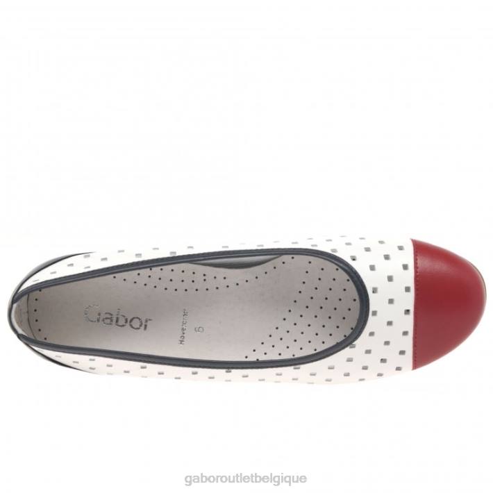 combi marin chaussure TFD879 Gabor femmes chaussures décontractées à volants et détails perforés