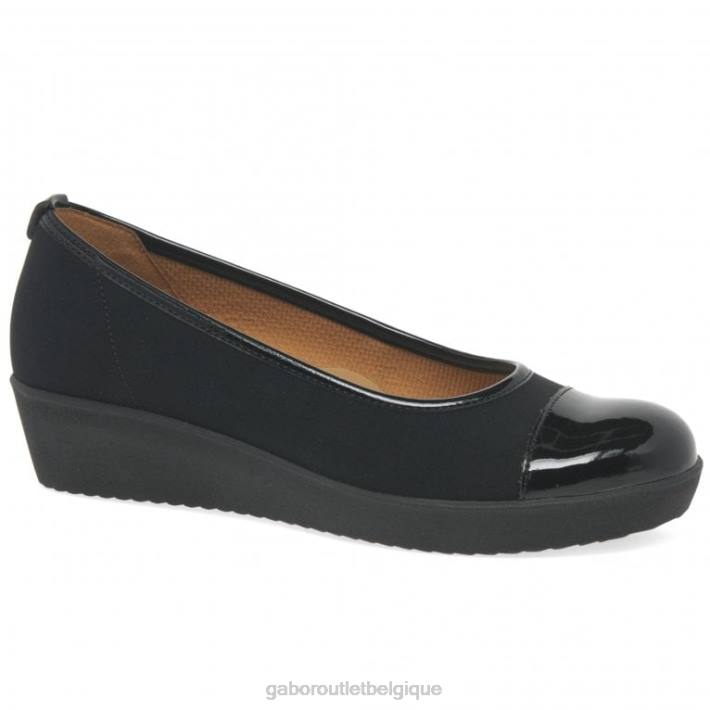 noir chaussure TFD898 Gabor femmes chaussures décontractées orient à coupe large
