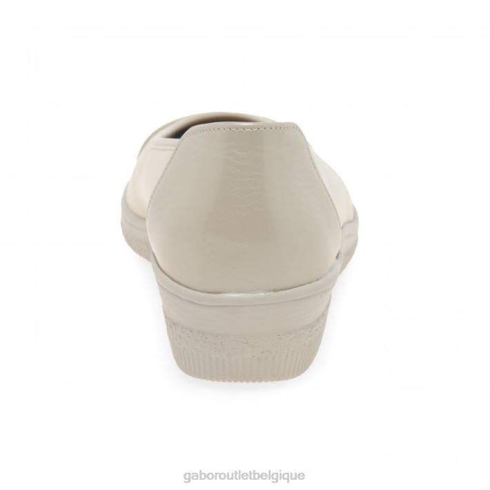 vernis ivoire/puder chaussure TFD8116 Gabor femmes escarpins à talons bas avec accents verni pétunia