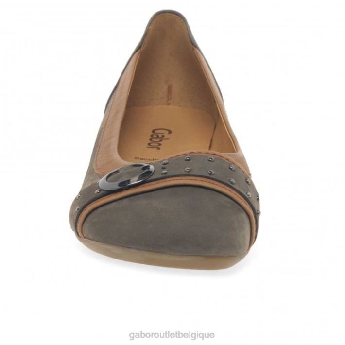 wallaby/cognac chaussure TFD895 Gabor femmes escarpins décontractés à boucle à clous Michelle