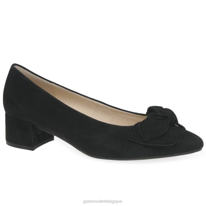Suède noir chaussure TFD851 Gabor femmes escarpins hoy
