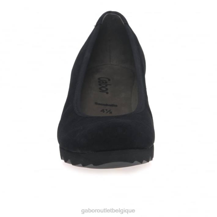 Suède noir chaussure TFD861 Gabor femmes demander des escarpins compensés modernes