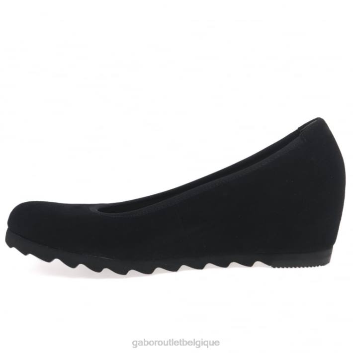 Suède noir chaussure TFD861 Gabor femmes demander des escarpins compensés modernes