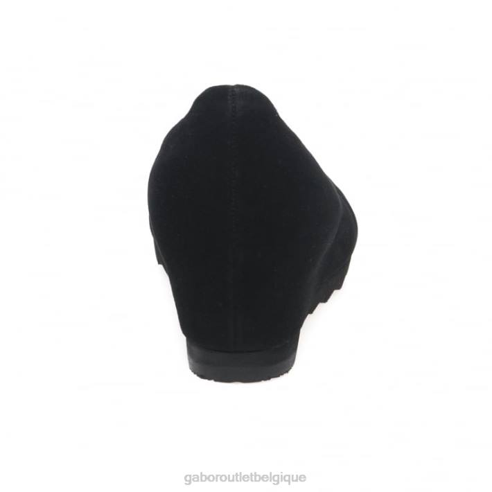 Suède noir chaussure TFD861 Gabor femmes demander des escarpins compensés modernes