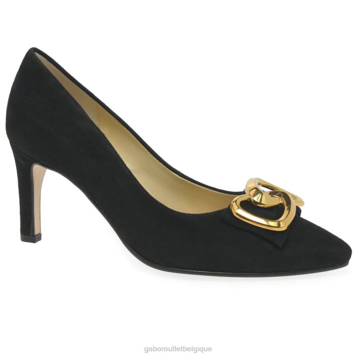 Suède noir chaussure TFD874 Gabor femmes escarpins daniel