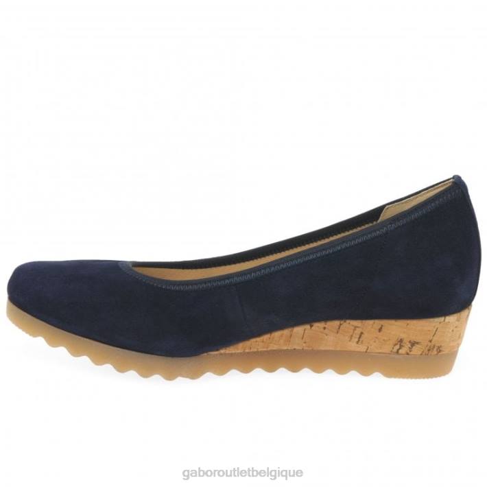 daim bleu foncé chaussure TFD832 Gabor femmes chaussures à talons compensés epworth