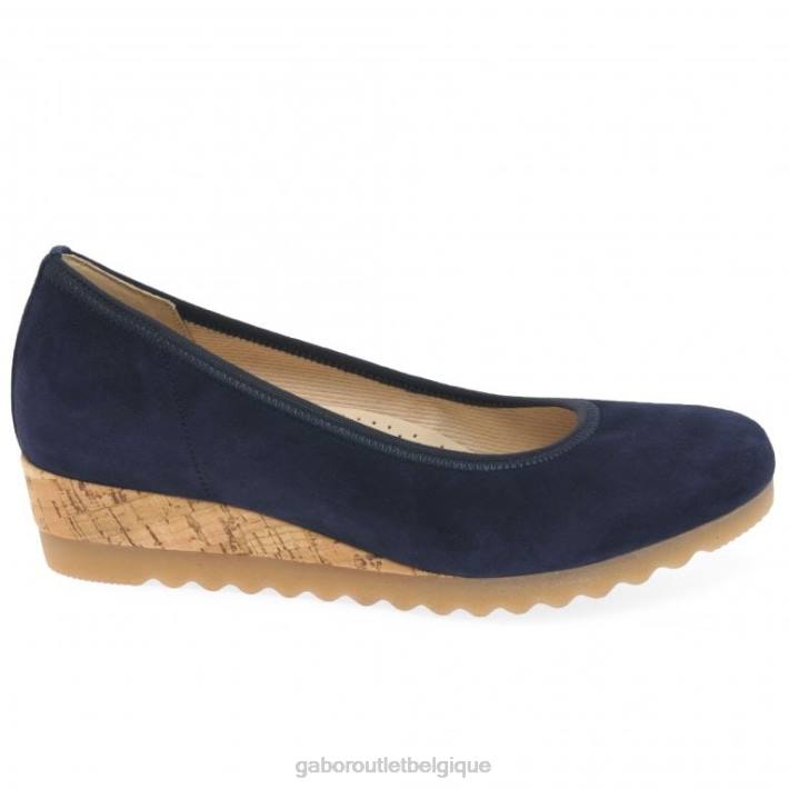 daim bleu foncé chaussure TFD832 Gabor femmes chaussures à talons compensés epworth