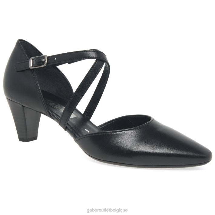 noir chaussure TFD830 Gabor femmes Callow - escarpins modernes à brides croisées