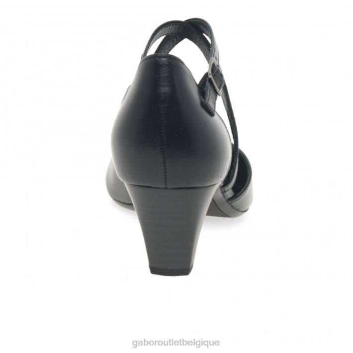 noir chaussure TFD830 Gabor femmes Callow - escarpins modernes à brides croisées