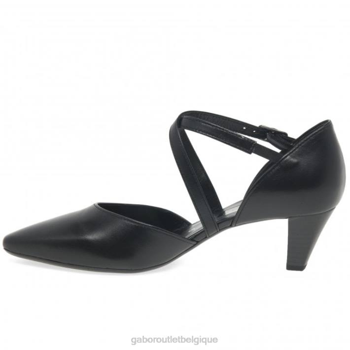 noir chaussure TFD830 Gabor femmes Callow - escarpins modernes à brides croisées