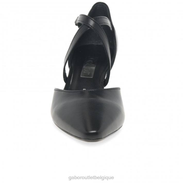 noir chaussure TFD830 Gabor femmes Callow - escarpins modernes à brides croisées
