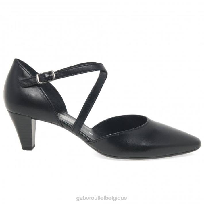 noir chaussure TFD830 Gabor femmes Callow - escarpins modernes à brides croisées