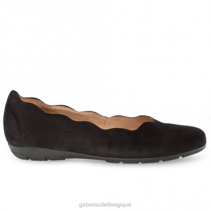 Suède noir chaussure TFD8112 Gabor femmes résister aux chaussures