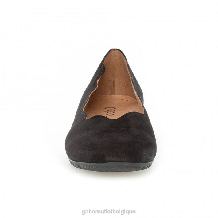 Suède noir chaussure TFD8112 Gabor femmes résister aux chaussures