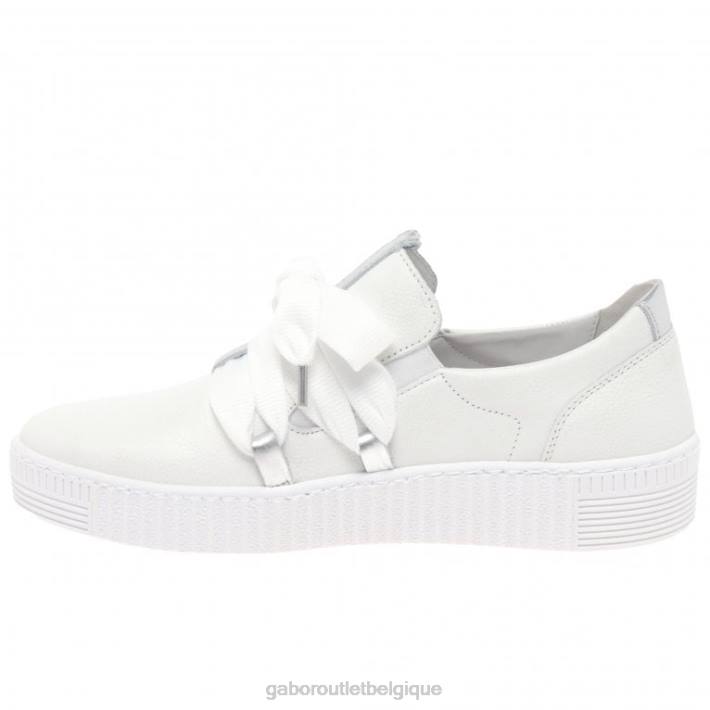 blanc/argent chaussure TFD8130 Gabor femmes baskets casual valse