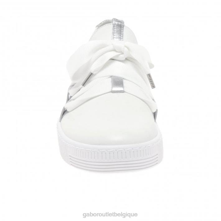 blanc/argent chaussure TFD8130 Gabor femmes baskets casual valse