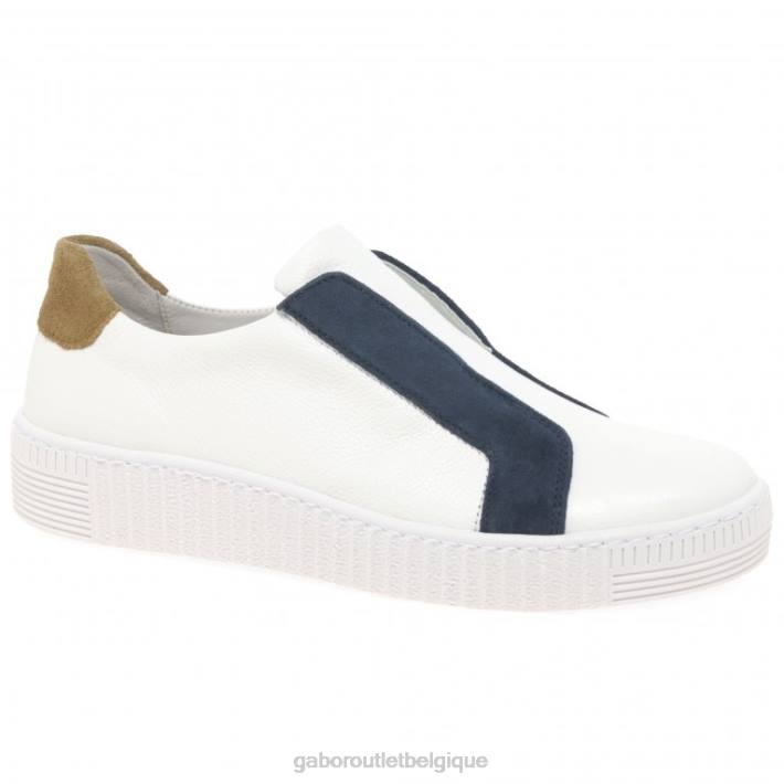 blanc/marine chaussure TFD8140 Gabor femmes baskets décontractées wye sports