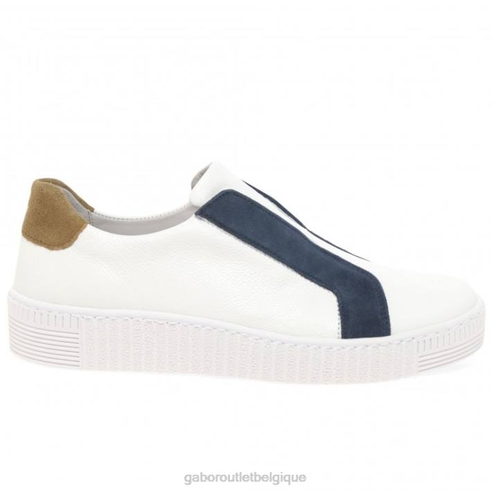 blanc/marine chaussure TFD8140 Gabor femmes baskets décontractées wye sports