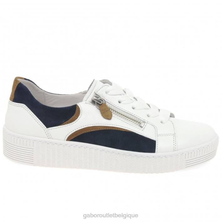 blanc/marine chaussure TFD8143 Gabor femmes formateurs wemo