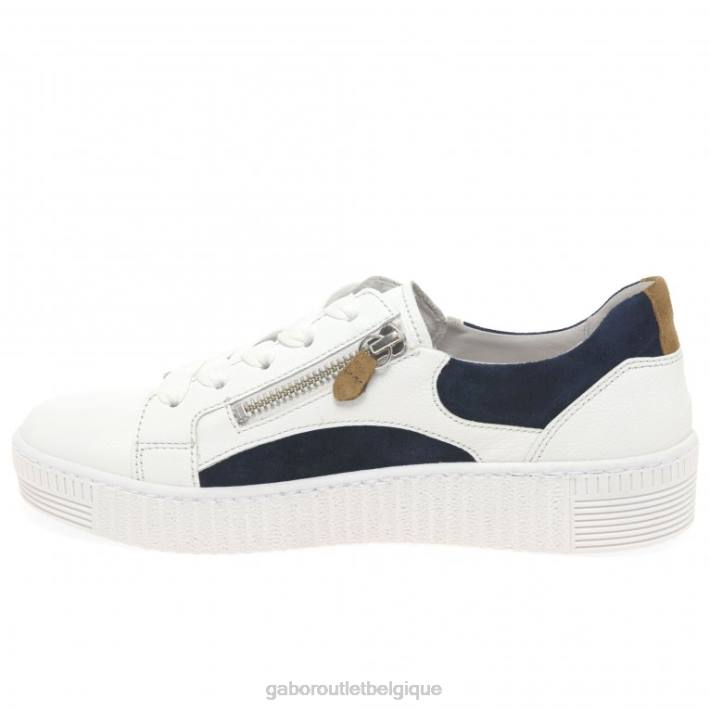blanc/marine chaussure TFD8143 Gabor femmes formateurs wemo