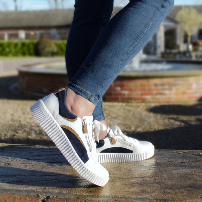 blanc/marine chaussure TFD8143 Gabor femmes formateurs wemo