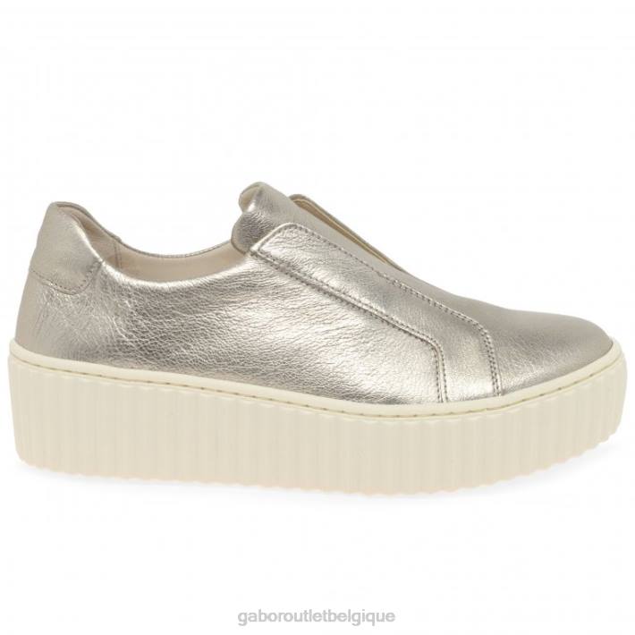cuir métal chaussure TFD8149 Gabor femmes baskets Debra