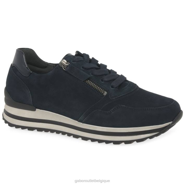 daim bleu foncé chaussure TFD8146 Gabor femmes baskets Nulon